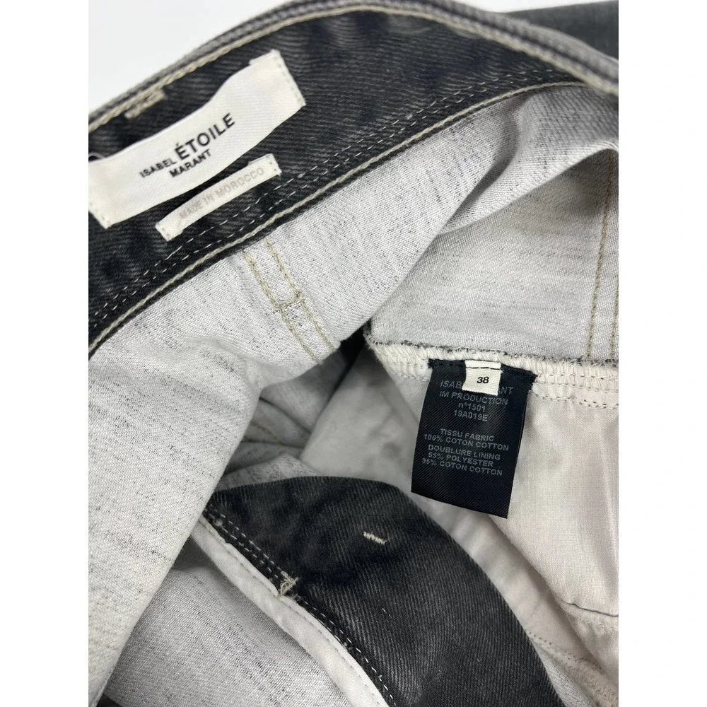 Etoile Isabel Marant Gray Seamed Slit Front Jeans - Picture 12 of 13